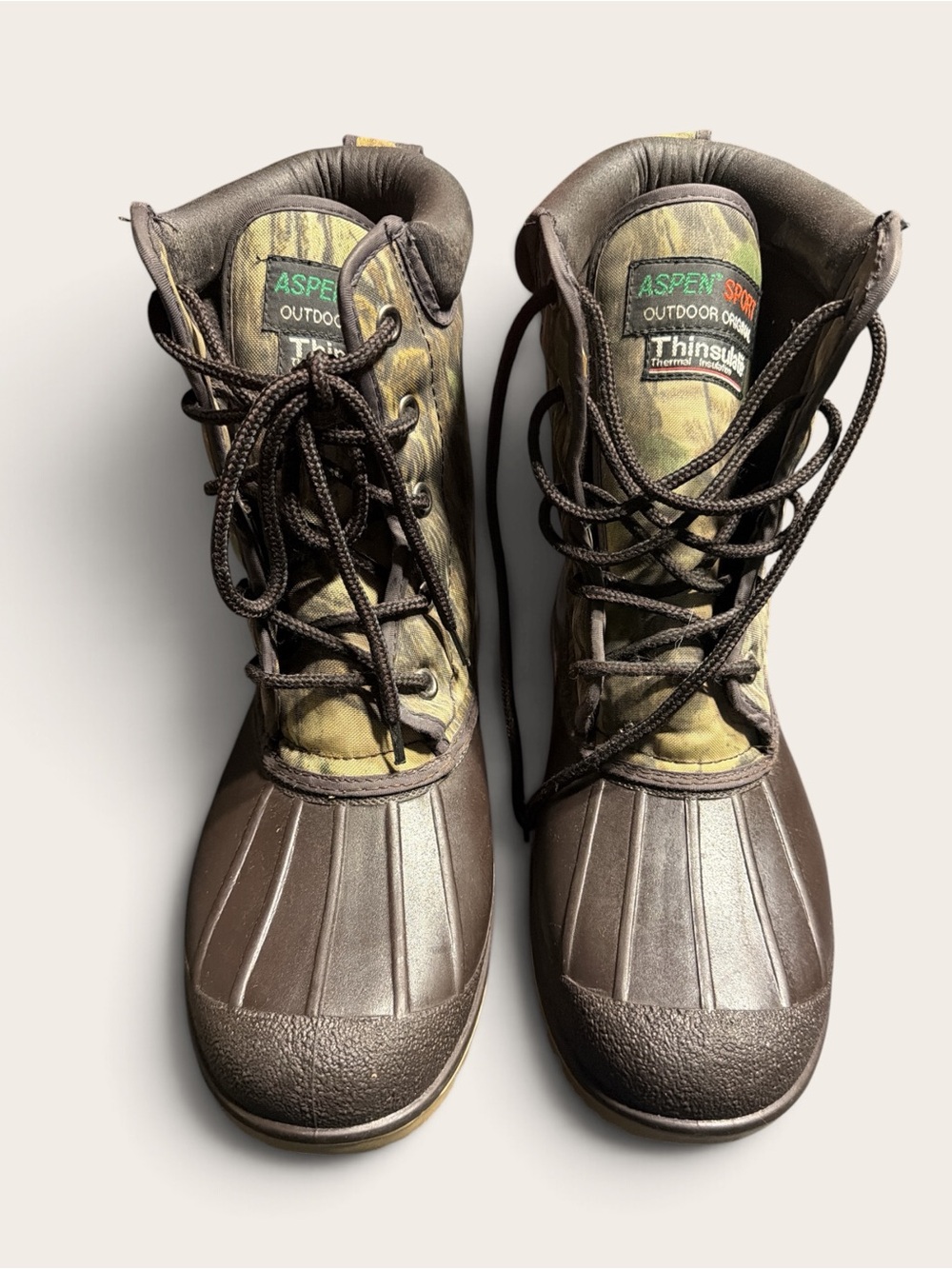 Men's Brown Camo Insulated Waterproof Boots